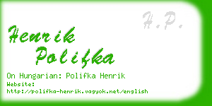 henrik polifka business card